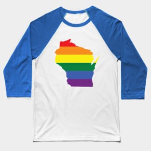 Winsconsin state LGBT Pride shirt Baseball T-Shirt